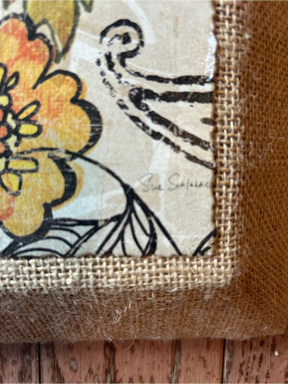 Sue Schlabach Floral Butterfly Canvas set 2Wall Art Pair in Red, Yellow & Orange